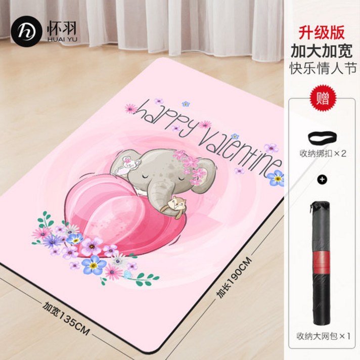 요가매트 미끄럼방지 거실 홈트 다이어트 운동 피트니스 웨이트 헬스, 03 H918 해피 발렌타인 데이 무료 넥타이 버클 2 개 + 그물 가방_01 10mm (초보자)