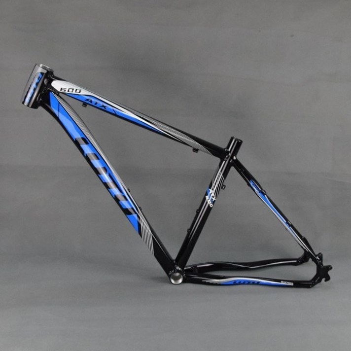 LUTU ATX600 자전거 프레임 산악 자전거 프레임, 블랙 블루_26x17 inch