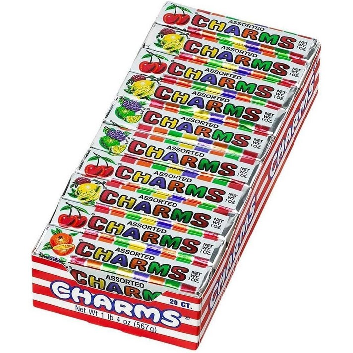 Charms 참스 과일맛 사각 캔디 20개입 - Squares Hard Candy, 1개, 1g