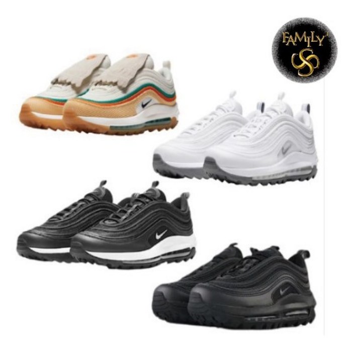 나이키에어맥스97G 골프 트리플화이트 트리플블랙 트리플검흰 골프화