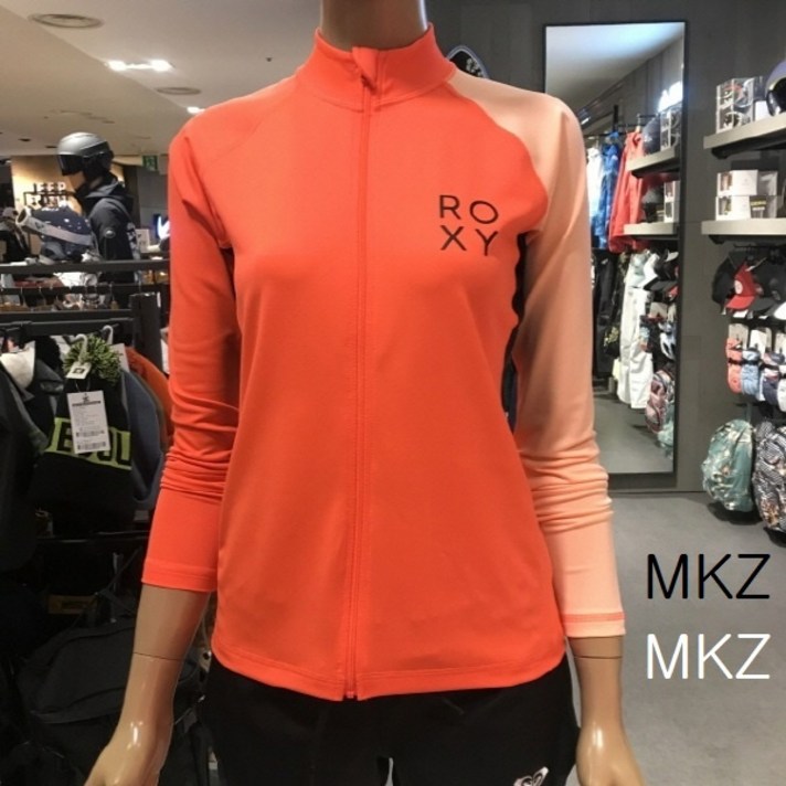 록시 컬러블럭 루즈핏 집업 래쉬가드(R921RS160)