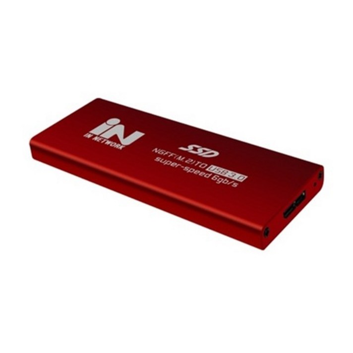 인네트워크 IN-SSDM2R M.2 SATA 128GB 외장SSD 레드 (M.2 2280), 0