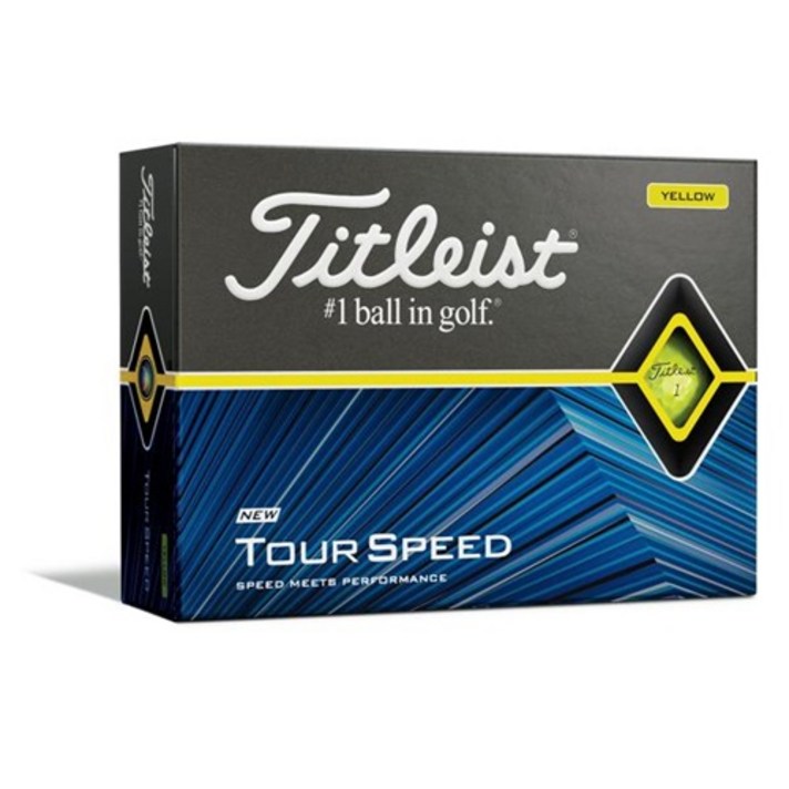 타이틀리스트 투어스피드(Tour speed) 3피스볼 12구 1BOX WHITE YELLOW 아쿠쉬네트코리아 정품