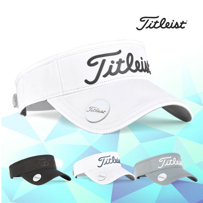 타이틀리스트정품]20 퍼포먼스 볼마커 썬캡(TH20VPBMK, 화이트/네이비