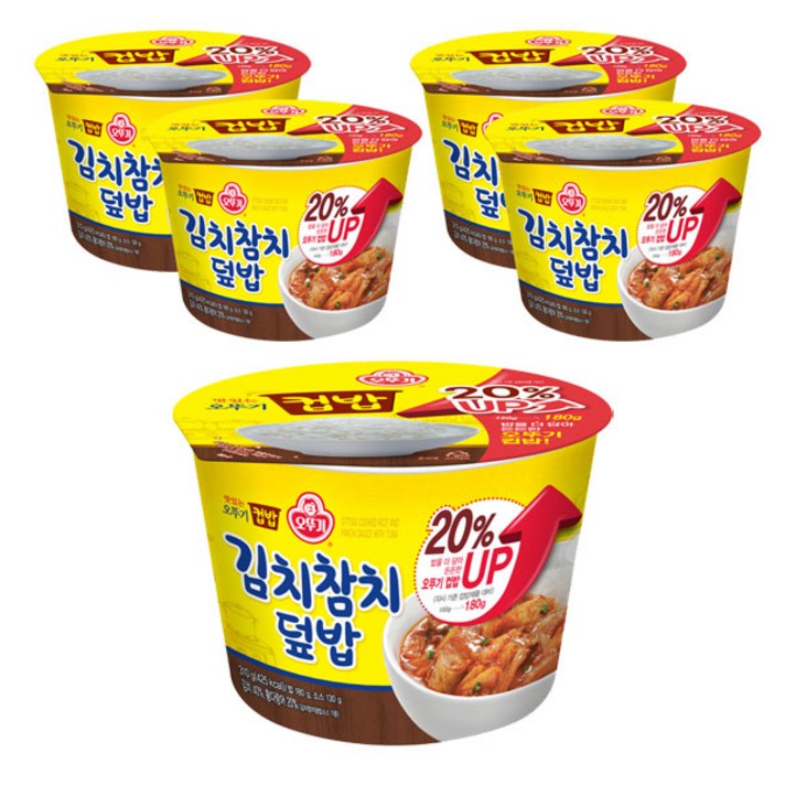 오뚜기 컵밥 김치참치덮밥 315g, 5개