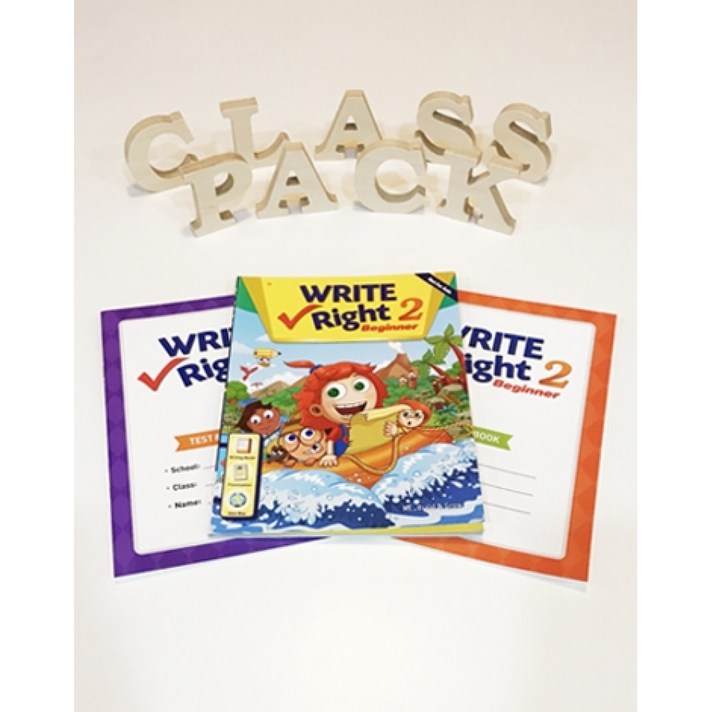 Write Right Beginner 2 Class Pack (Student Book + Work Book + Word Book + Test Worksheet), Build & Grow (능률교육)
