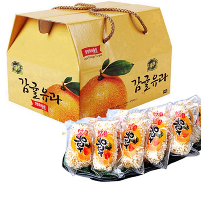 열매마을 제주 감귤유과 한과세트, 500g, 1개 (낱개포장)