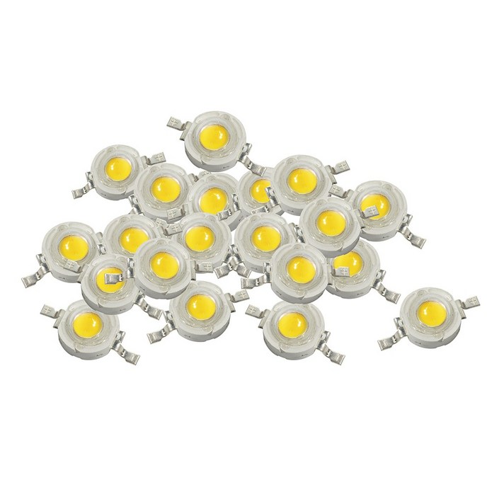 Zeyuan 구슬 온난 한 백색 LED 다이오드가 20 조각 1W 고성능 SMD LED 옥수수 속 칩에 의하여 점화합니다 SMD LED 칩 빛, 1개, 따뜻한 화이트