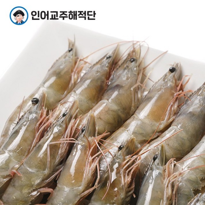 인어교주해적단 흰다리 새우 500g 1kg, 1개, 냉동 흰다리새우 대 30마리 (1kg)