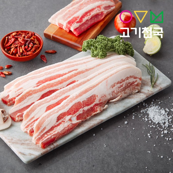 고기천국 삼겹살(구이용) 2.5kg, 1팩
