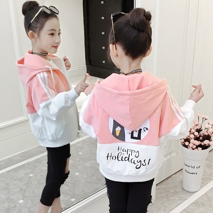 여아용 가을 오버핏 후드 점퍼 R5V25A
