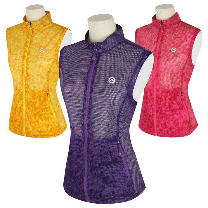 플라워 여성 완전망사 등산조끼 등산복 VSMO-05B