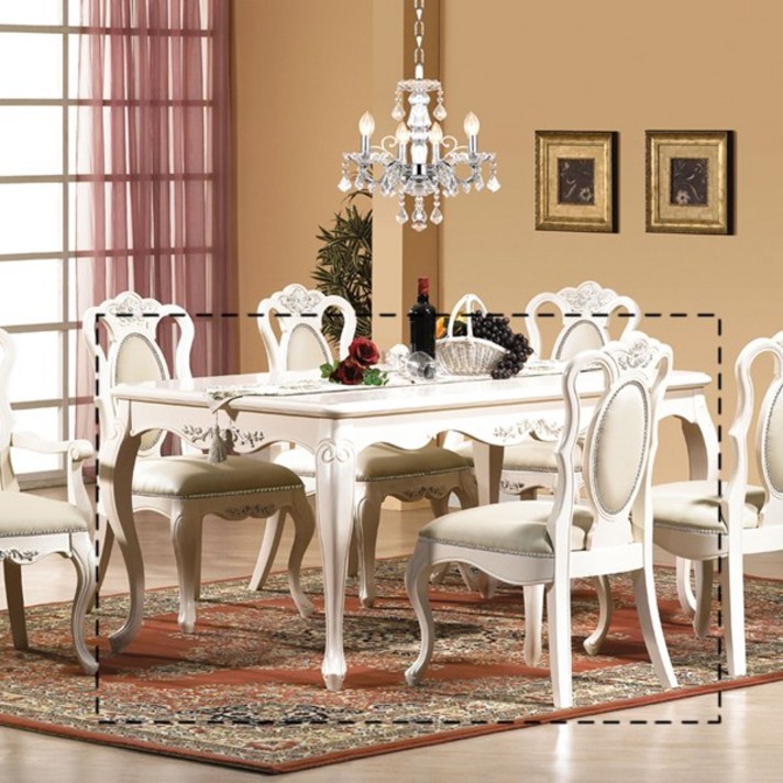 [아이앤]피안느엔틱6인식탁CA, 화이트