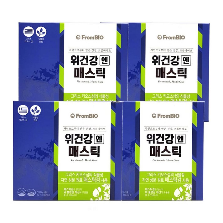 프롬바이오 위건강엔매스틱 3g x30포 4박스 4개월분, 30포