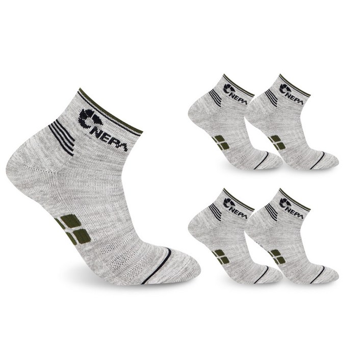네파 남성용 등산양말 스탠스 단목 5족, 그레이