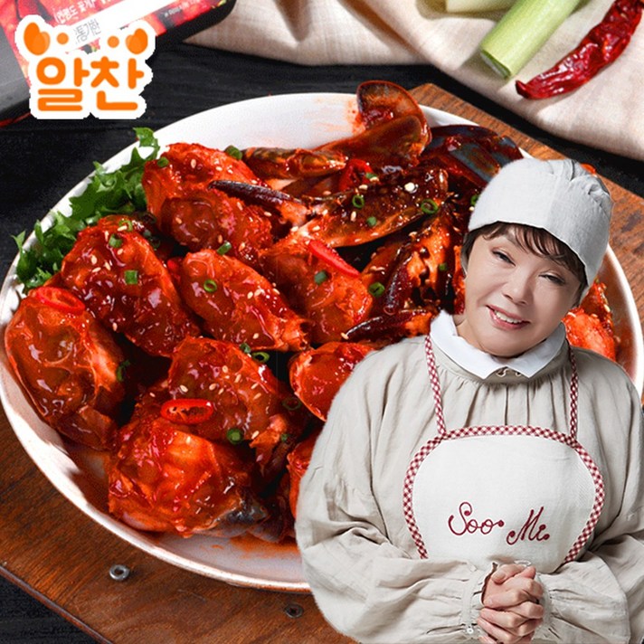 알찬씨푸드 알찬 김수미 양념게장 국내산 암꽃게 꽃게장 1kg, 양념게장1kg