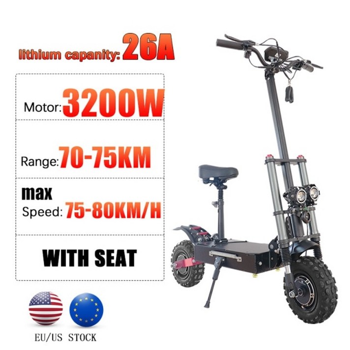 전동 킥보드 3600W 강력한 전기 스쿠터 접이식 60V 전기 킥 스쿠터 최대 속도 60KM H 100KM 거리 E 스쿠터 patinete elétrico, X60 60V3200W 26A, 협력사
