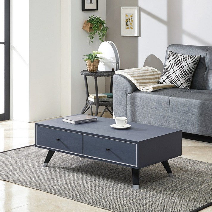 [아트랙] 도브-1000 거실테이블 소파테이블 서랍테이블 테이블, 05_네이비/네이비