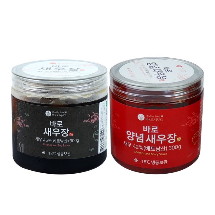 바로푸드 올바로 간장 양념 새우장 1+1, 1set