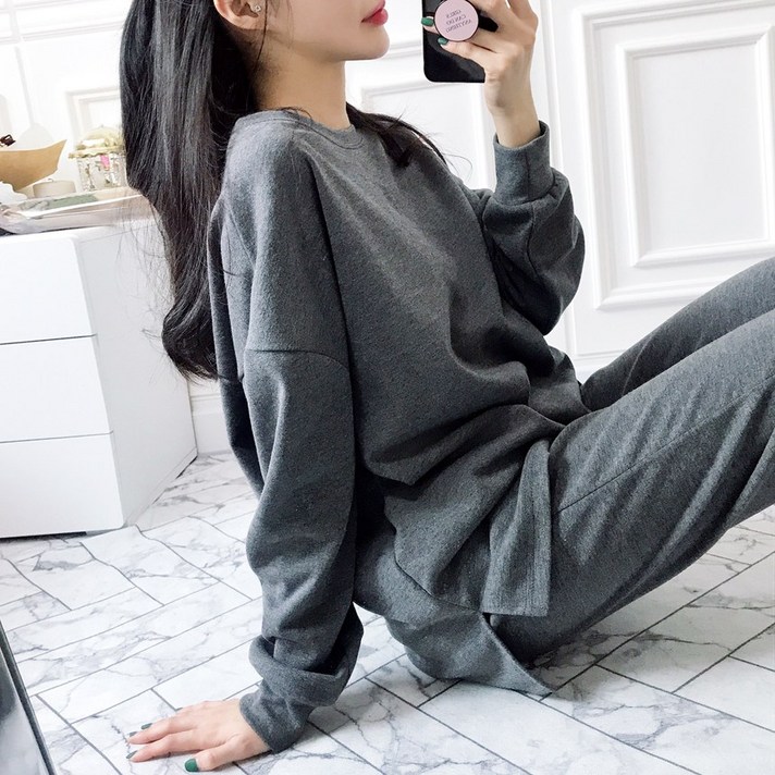 블랙몬스터핏 여성용 언발 트레이닝 SET