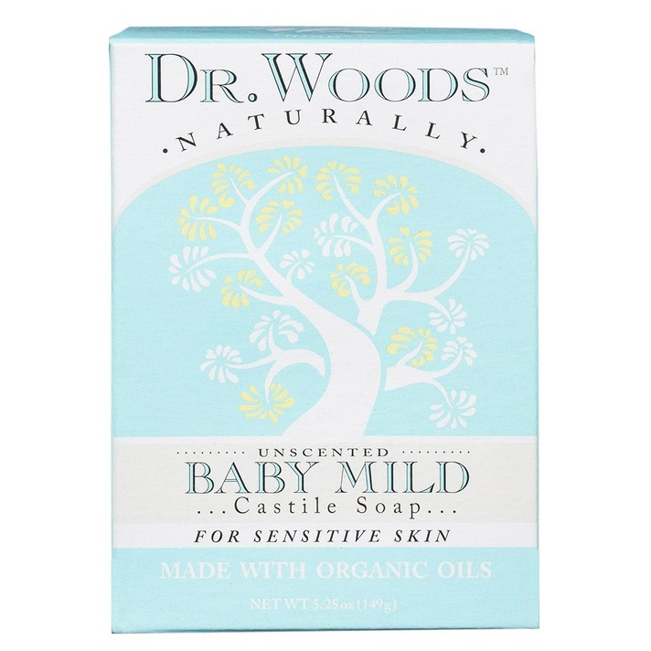 Dr. Woods 로우 시어 버터 비누, Unscented, Castile Soap