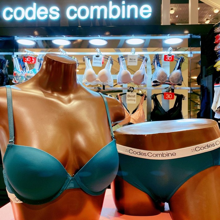 코데즈컴바인이너웨어 코데즈 아웃밴드베이직커플상품브라팬티세트