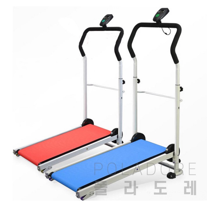 폴라도레 가정용 접이식 수동 런닝머신 무동력 트레드밀 운동 +(Y), SS-0120-01-블랙