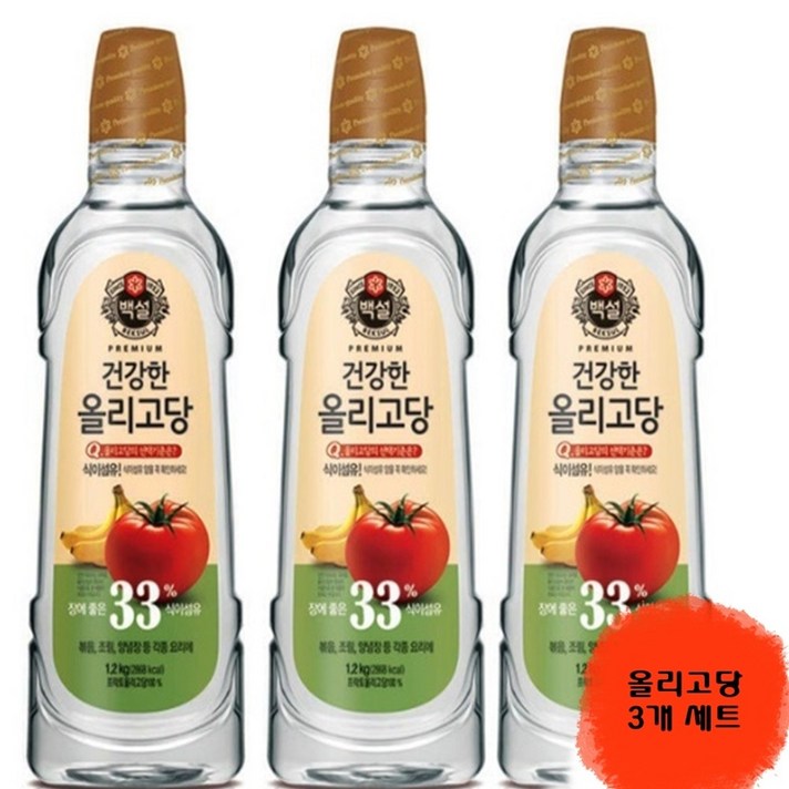 백설 건강한 프락토 식이섬유 올리고당 1.2kg x 3개