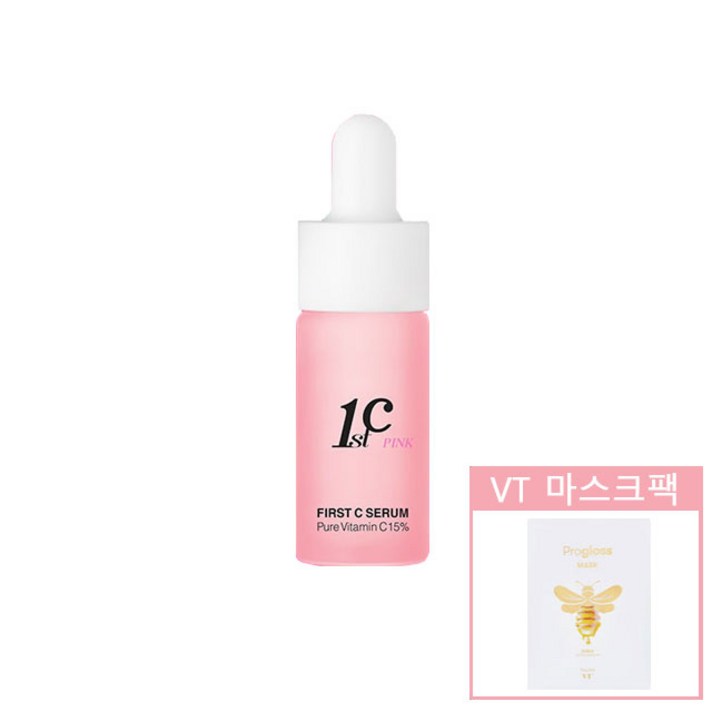 리즈케이 퍼스트씨 시즌6 핑크 세럼 퓨어비타민 C 15% + 마스크팩 1매, 1병