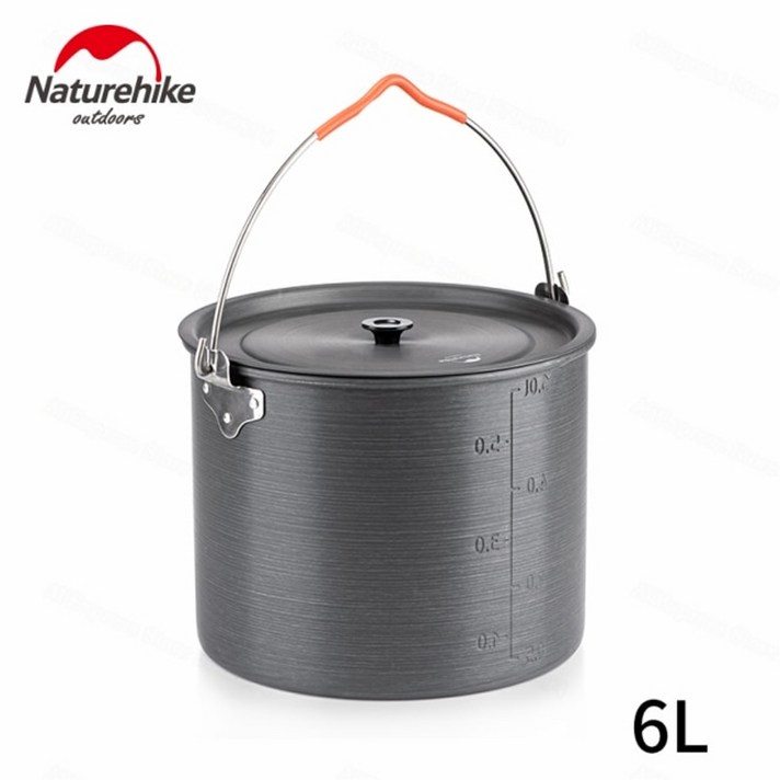 캠핑용 조리도구 Naturehike 6L 10L 대용량 캠핑 조리기구 식기 코펠 236, 6L 냄비