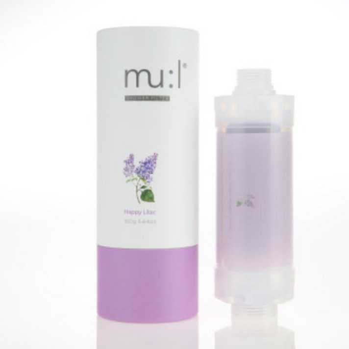 MUL(물) [프리미엄] 물(MUL) 천연 비타민 샤워기필터 온가족용 (해피 라일락), 1개