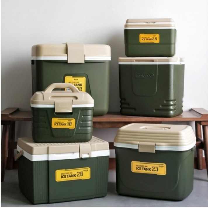 코멕스 캠핑 차량 온도 유지 아이스 박스 세트 모음 대용량 소형 미니 손잡이 대형 스틸 쿨러 30 26L, 20L, 사이즈