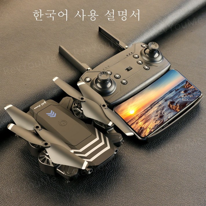 RevYouMe 입문용 드론 완구용 드론 레이싱 드론 4k 화소 두개 카메라 오토 호버링 50배 줌 렌즈 원키 이륙 착륙 계획된 코스 비행 VR 3D 체험 중력 감응 사진 전송 접, 블랙