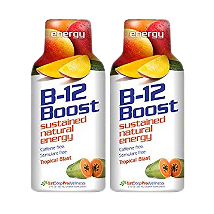 하이퍼포먼스피트니스 B-12 부스트 서스테인드 내추럴 에너지, 2개입, Tropical Blast