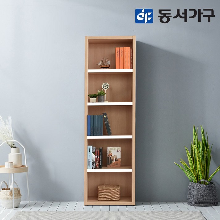 동서가구 피츠 댄디 5단 600 오픈책장 PAC034, 메이플화이트