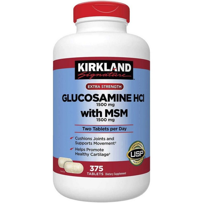 커클랜드시그니춰 글루코사민 HCI 1500mg MSM 타블렛, 375개입, 1개