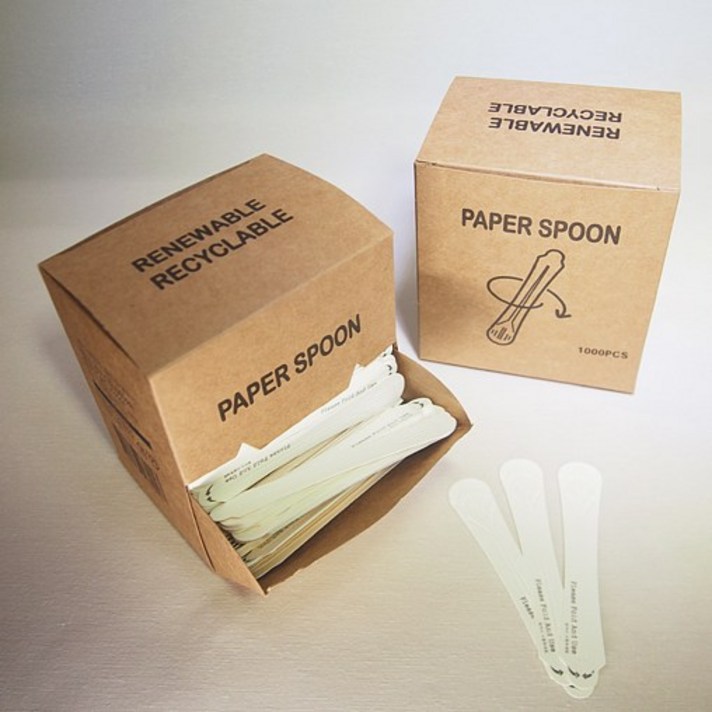 PAPER SPOON 종이스푼 커피스틱 티스푼 (1000개입), 1000개, 1팩