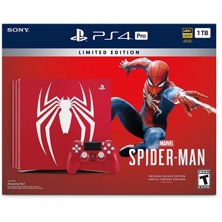 PlayStation 4 Pro 1TB 콘솔-Marvel 's Spider-Man Bundle [판매 중단], 단일상품