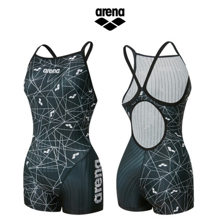 아레나수영복 AVBCE06BLK 여성 선수 2부반신 수영복