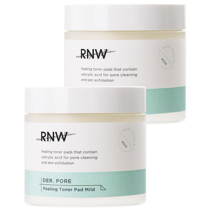 RNW 더 포어 필링 토너 패드 마일드 60매, 140ml, 2개