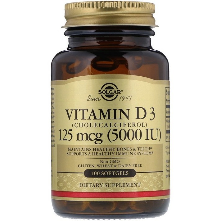솔가 비타민 D3 5000 IU 소프트젤, 100개입, 1개
