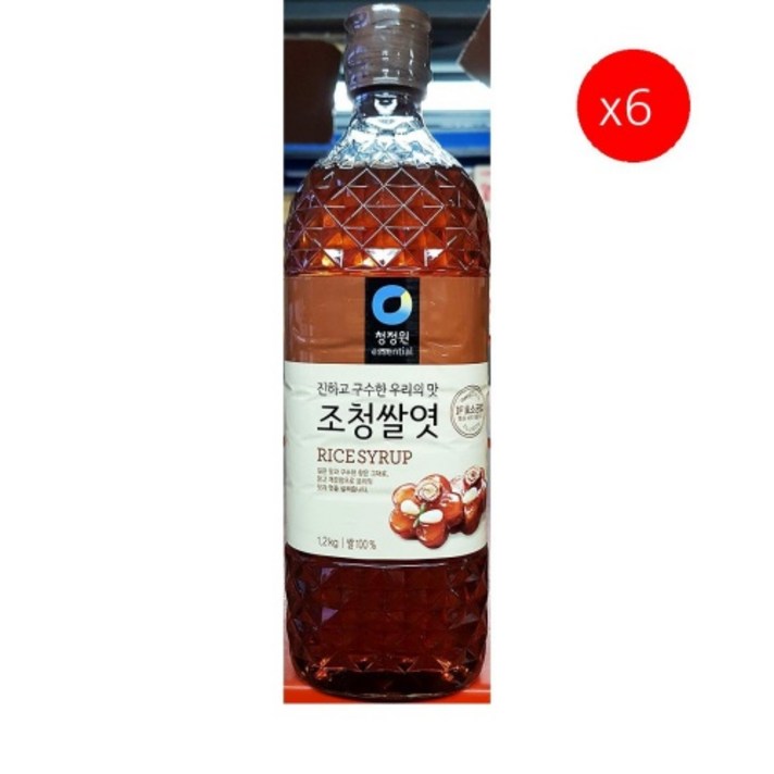 [더착한푸드]대상 쌀엿 1.2Kg 6개 식자재마트 대용량 업소용 물엿올리고당 조청 조청 쌀조청 조청쌀엿 조청유과 도라지조청 생강조청