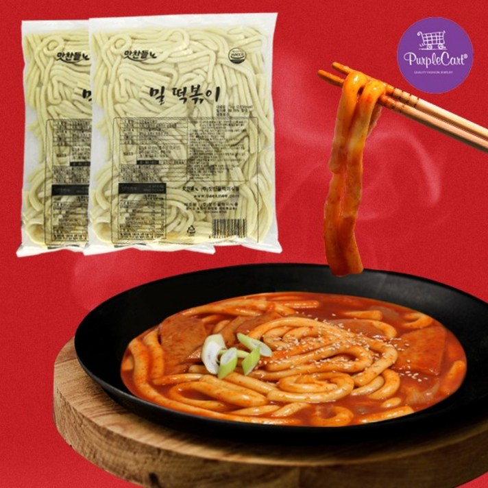 맛찬들 누들떡 밀 떡볶이1kgX2개, 2개, 1kg