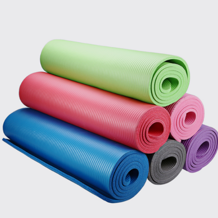 요가매트 두꺼운 홈트 레이닝 실내운동 휘트니스 (10mm) 스트레칭매트 필수품, 블랙