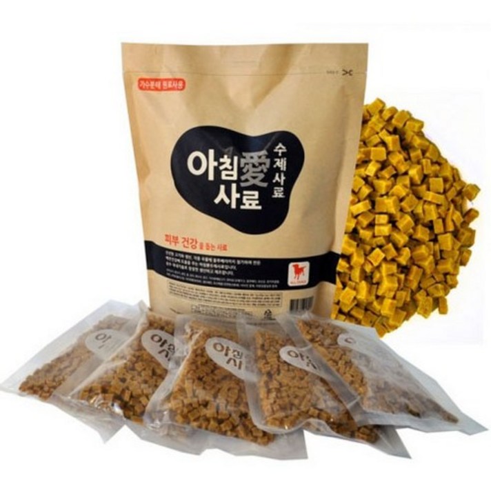 아침애사료 전연령 피부건강 강아지 수제사료, 1kg, 1포