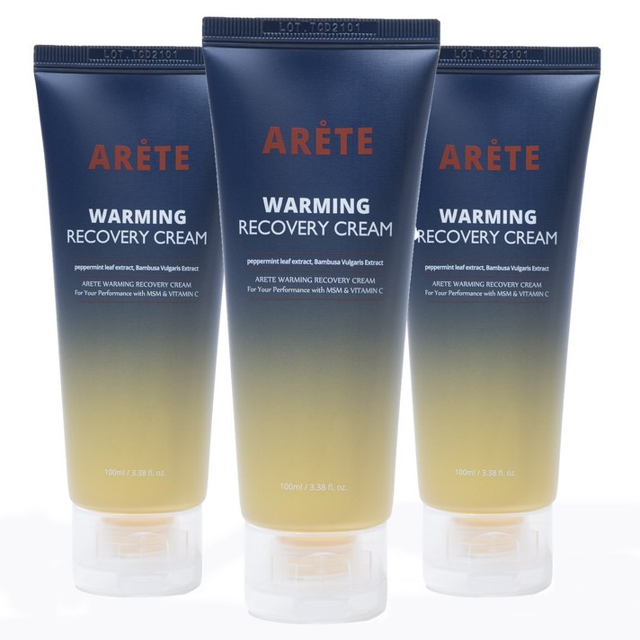 아레떼 워밍리커버리크림 스포츠크림, 3개, 100ml