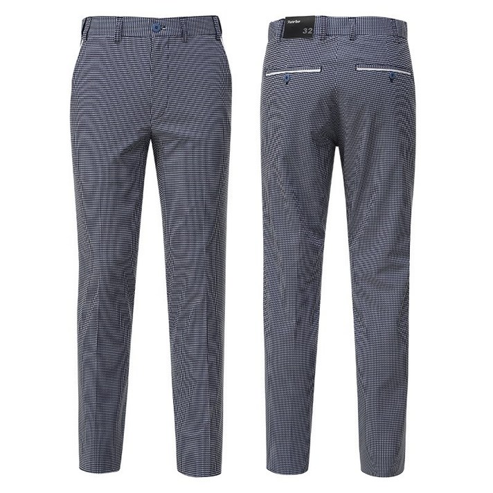 마스터베어 남성 투어 잔체크 허리밴딩 스판 골프바지 COPT032