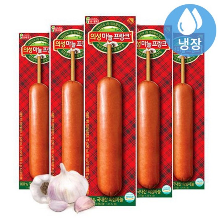 롯데푸드 롯데 의성마늘프랑크(아이스박스+아이스팩) 70g, 20개