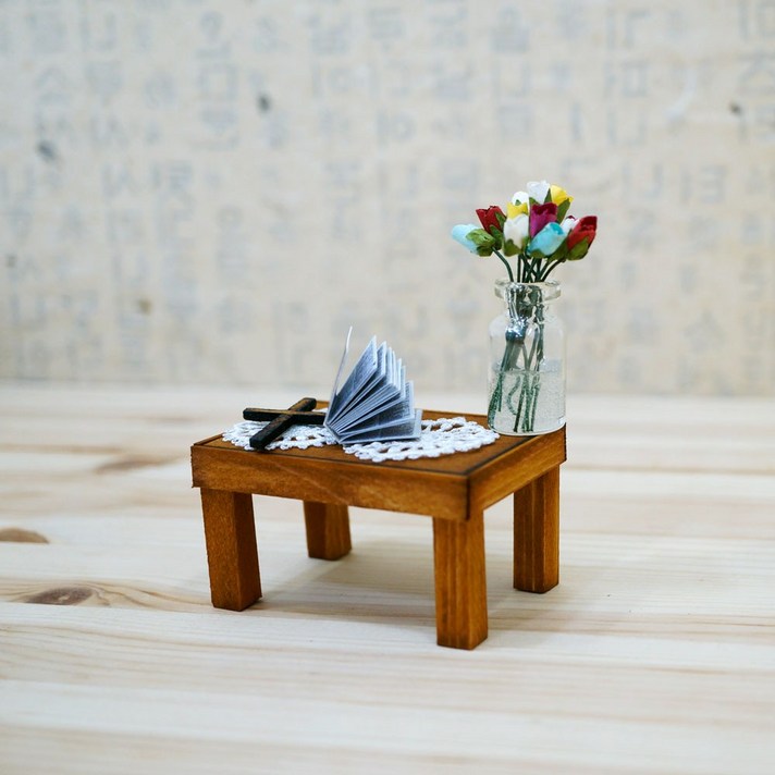 미니미소 [미니어쳐 소품] 펼쳐지는 성경책 세트/납골당 꾸미기 소품/ 납골당 미니어처