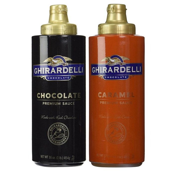 Ghirardelli Premium Syrup Chocolate 기라델리 프리미엄 시럽 초코 소스 카라멜 454g 2개